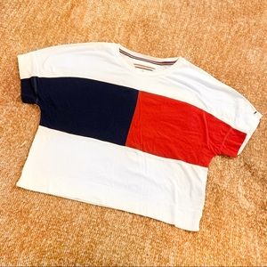 Tommy Colorblock Oversize Crop T-Shirt
